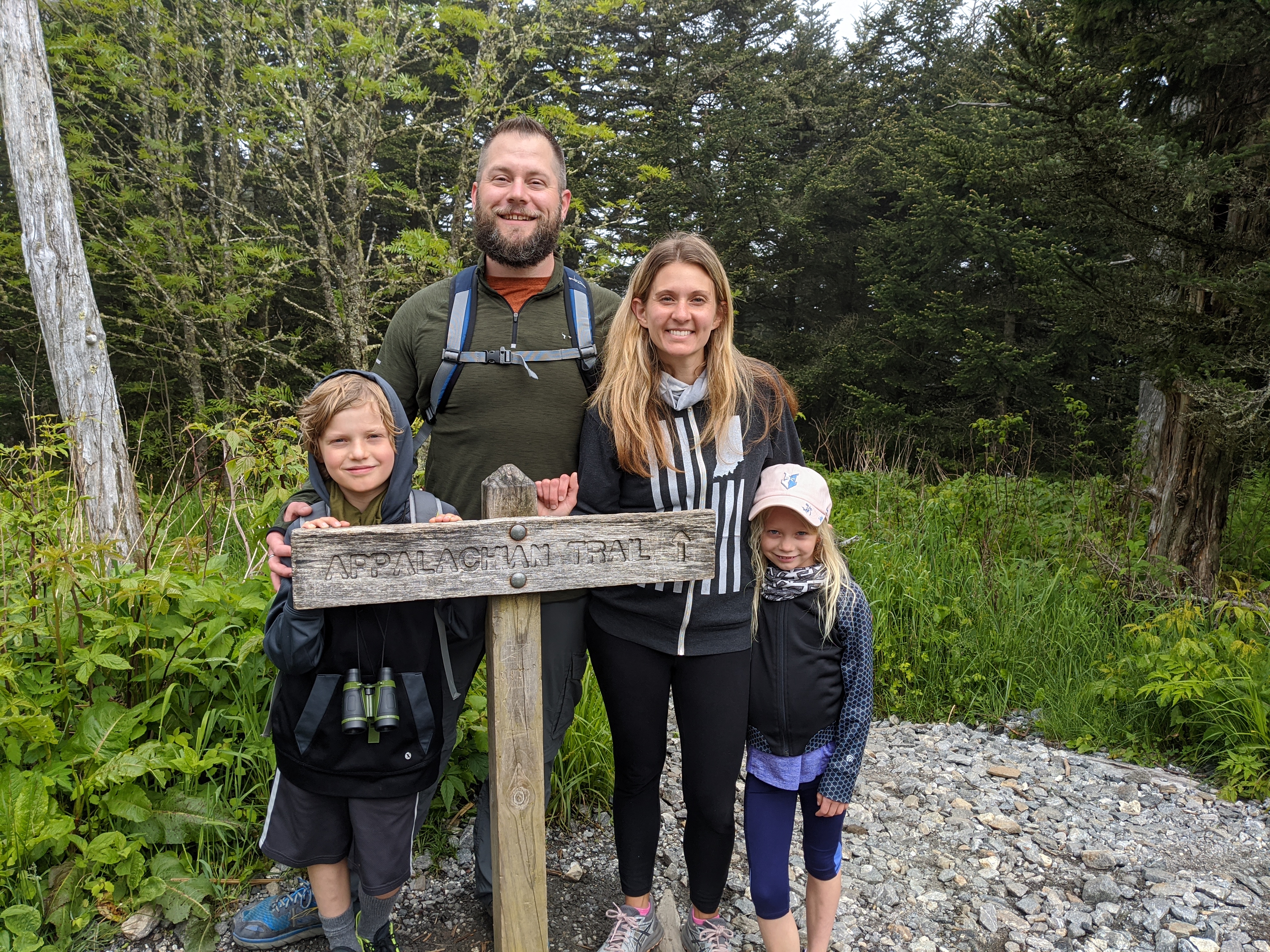 The Sterretts on a hike in the Smokies