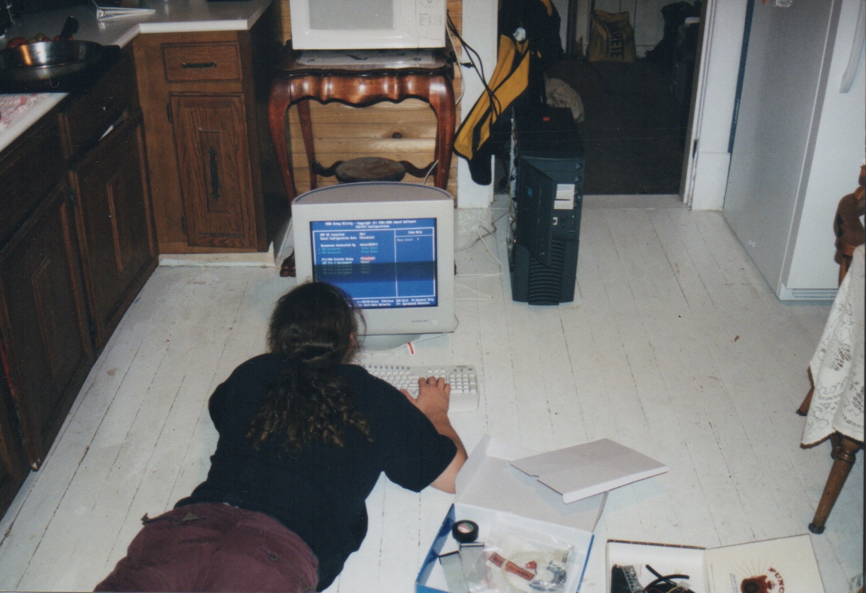 me at the computer I built