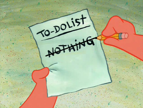 todo list nothing